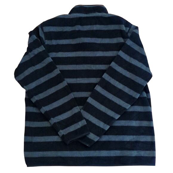 Prince & Fox 1/4 Zip Striped Fleece Pullover Sweatshirt - Picture 2 of 4